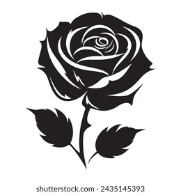 Un vector de silueta rosa negro.
