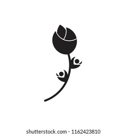 black rose symbol vector