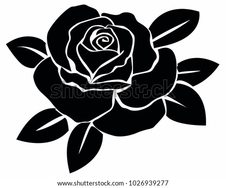 Black Rose Vector Stock Vector (Royalty Free) 1026939277 - Shutterstock