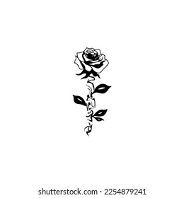 Schwarze Rose-Vektorgrafik-Konzept
