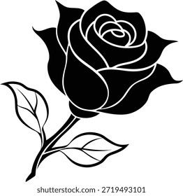 schwarze Rose Vektor Silhouette Kunst und Illustration