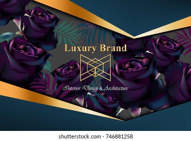Black Roses Card Vector Beautiful Illustration Stock Vector (Royalty ...