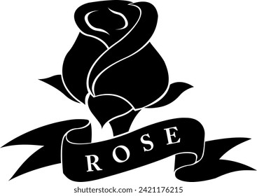 Black roses flowers silhouette set vector drawing.Floral beautiful wedding element.Stencil tattoo design.Decor.Decoration.Vinyl wall sticker decal.Plotter laser cutting.Beauty salon logo stem cut