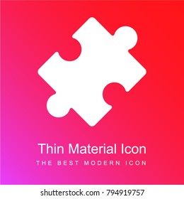 Black rotated puzzle piece red and pink gradient material white icon minimal design