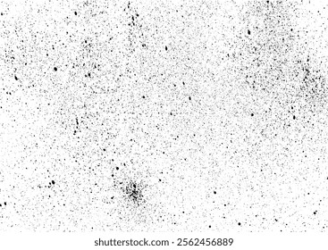 Black rough grunge texture. Rough noise particles. Grunge design elements. Wall grunge texture, flakes, cracks, scratches background. Vector illustration