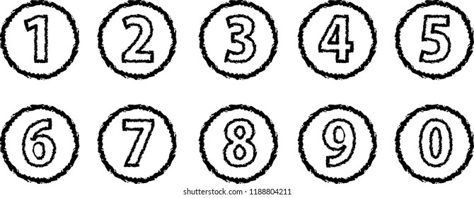 Black Rough line figure set