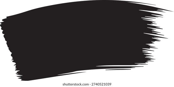 Black Rough Paint Smear Block with Dry Brush Texture