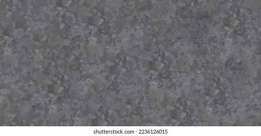 Black rough wall texture. Vector gray realistic dirty wall pattern. Luxury interior dark plaster. Stone background for photographers. Dark rock structure, close up. Old industrial surface, top view