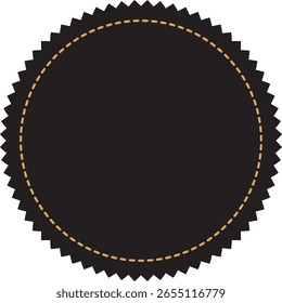 Anuncio de premio redondo negro - elemento de diseño de Vector