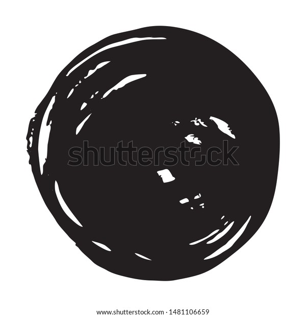 Black\
round button. Hand painted ink blob. Grunge post Stamps Collection.\
Hand drawn grunge circle. Graphic design element for web, corporate\
identity, cards, prints etc. Vector\
illustration