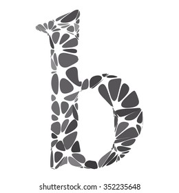 Black Round Circle Alphabet Vector
