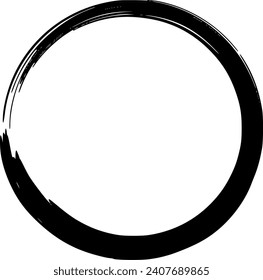 black round circle frame vector on white background