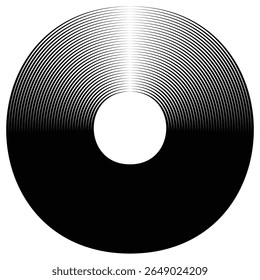 Marco redondo negro con efecto semitono y brillo. Diseño audaz y moderno con textura de gradiente forrada y borde radiante para un impacto visual dinámico