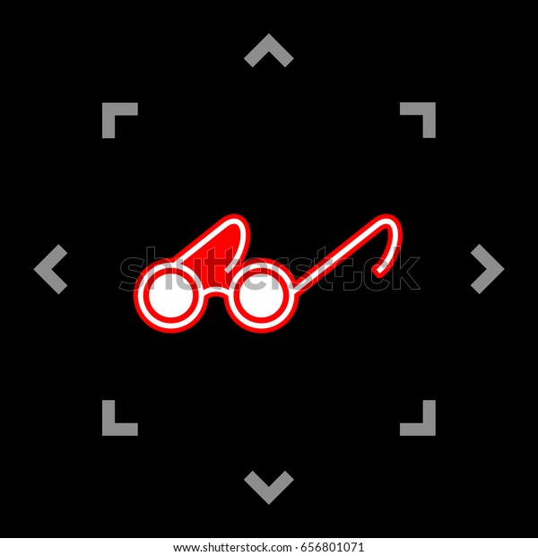 Black Round Glasses Blind Vector Isolated Stock Vector Royalty Free 656801071 Shutterstock 