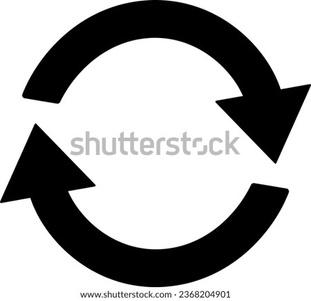 Black round go back return arrow icon, simple vector two u turn shape pointer flat design pictogram concept vector for app ads web banner button ui ux interface elements isolated on white background