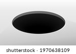 Black round hole. Illustration vector