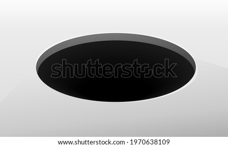 Black round hole. Illustration vector
