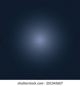 Black round mosaic pattern. Vector background. 