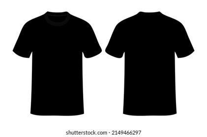 Black Round Neck Tshirt Tshirt Round Stock Vector (Royalty Free ...