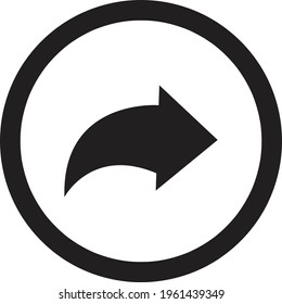 Black round outline icon, button, symbol isolated on white background. editable stroke and color