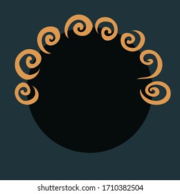 black round shape frame for your text or picture inside
