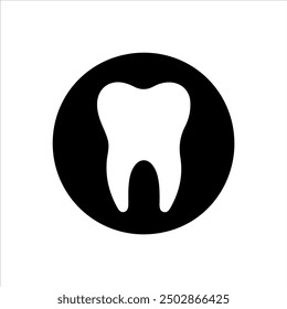 Black round shape with teeth silhouette vector illustration design on white background.