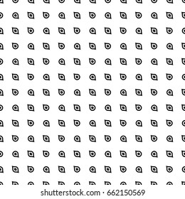 Black round spots texture. Circles embroidery background. Polka dot motif. Seamless surface pattern design with circular ornament. Digital paper with dots for textile print, web designing. Vector art.