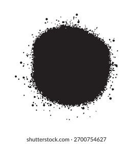 Elemento de forma de pincel de pulverización redondo negro