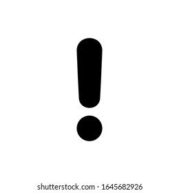 Black rounded exclamation point icon. Attention symbol isolated on a white background. EPS10 vector file