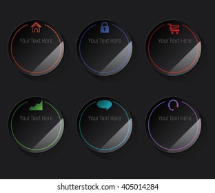 Black Rounded Info-graphic and Form