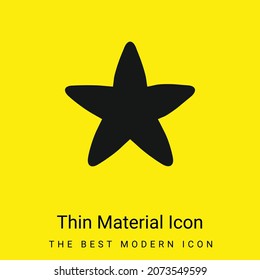 Icono mínimo de material amarillo brillante de Black Rounding Star
