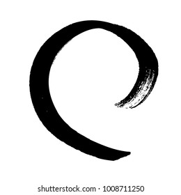 Black rounded vector brush stroke