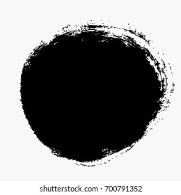 Black rounded vector brush stroke