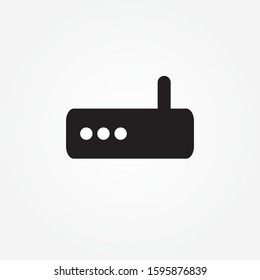 black router icon vector illustration template