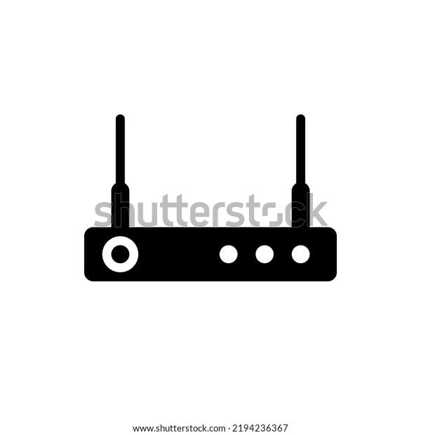 Black Router Icon Vector Illustration Stock Vector (Royalty Free ...