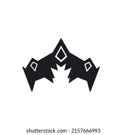 black royal crown icon vector illustration concept  design template