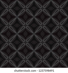 Black royal pattern. The Seamless vector background