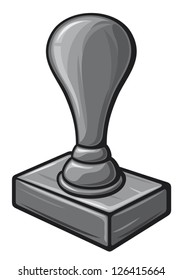 black rubber stamp