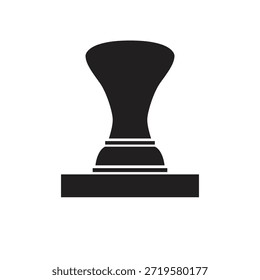 Black Rubber Stamp Icon Vector Image
