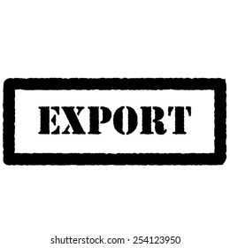 Black rubber stamp with text export vector isolated, export stamp, watermark, exported, transportation