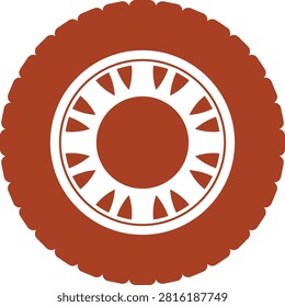 Black rubber wheel tire design. Wheel tires. Car tire tread tracks, Mini Van racing wheel minimal design. Tyres road maintenance vector automobile. Auto Van wheel tyre. Vector illustration rim design