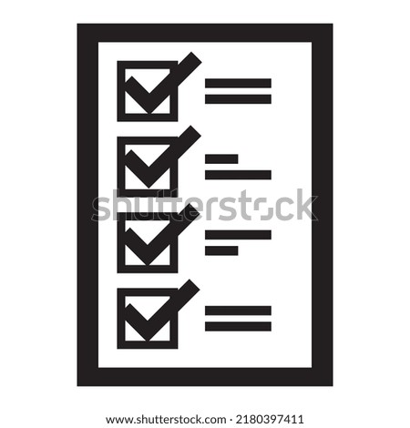 Black rules flat icon sign