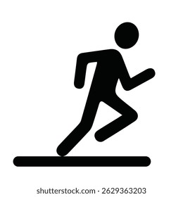 Black Run Icon for any kind of graphic work - sport run black logo design for any kind of graphic work. black Run clipart vector image. man fast walking dark illustrator vector image traveling concept