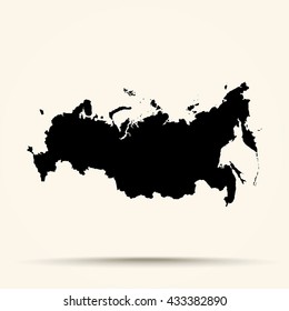 black Russia Map Illustration