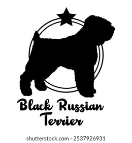 Black Russian Terrier dog silhouette,  dog, dog breeds, logo, vector, silhouette, logo design, animal, illustration, icon, sign, design, black,  symbol, pet