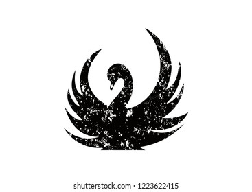 black rustic swan