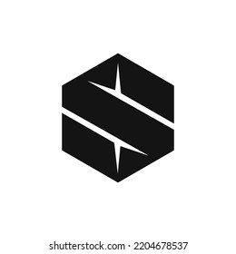Black S letter logo vector design for your business symbol 