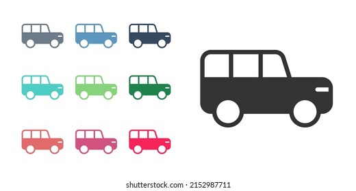 Black Safari car icon isolated on white background. Set icons colorful. Vector