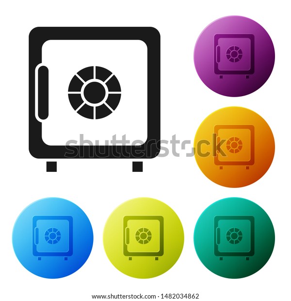 black safe icon isolated on white stock vector royalty free 1482034862 shutterstock