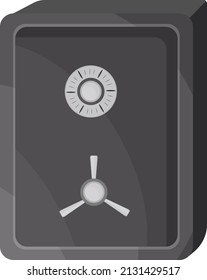 Black safe, illustration, vector on a white background.